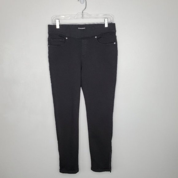 Martha Stewart Stretchy Skinny Black Ankle Jeans Size 10P - Picture 1 of 11